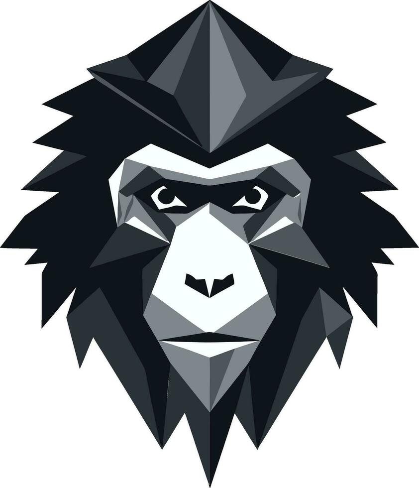 primate líder icono babuino Reino emblema vector