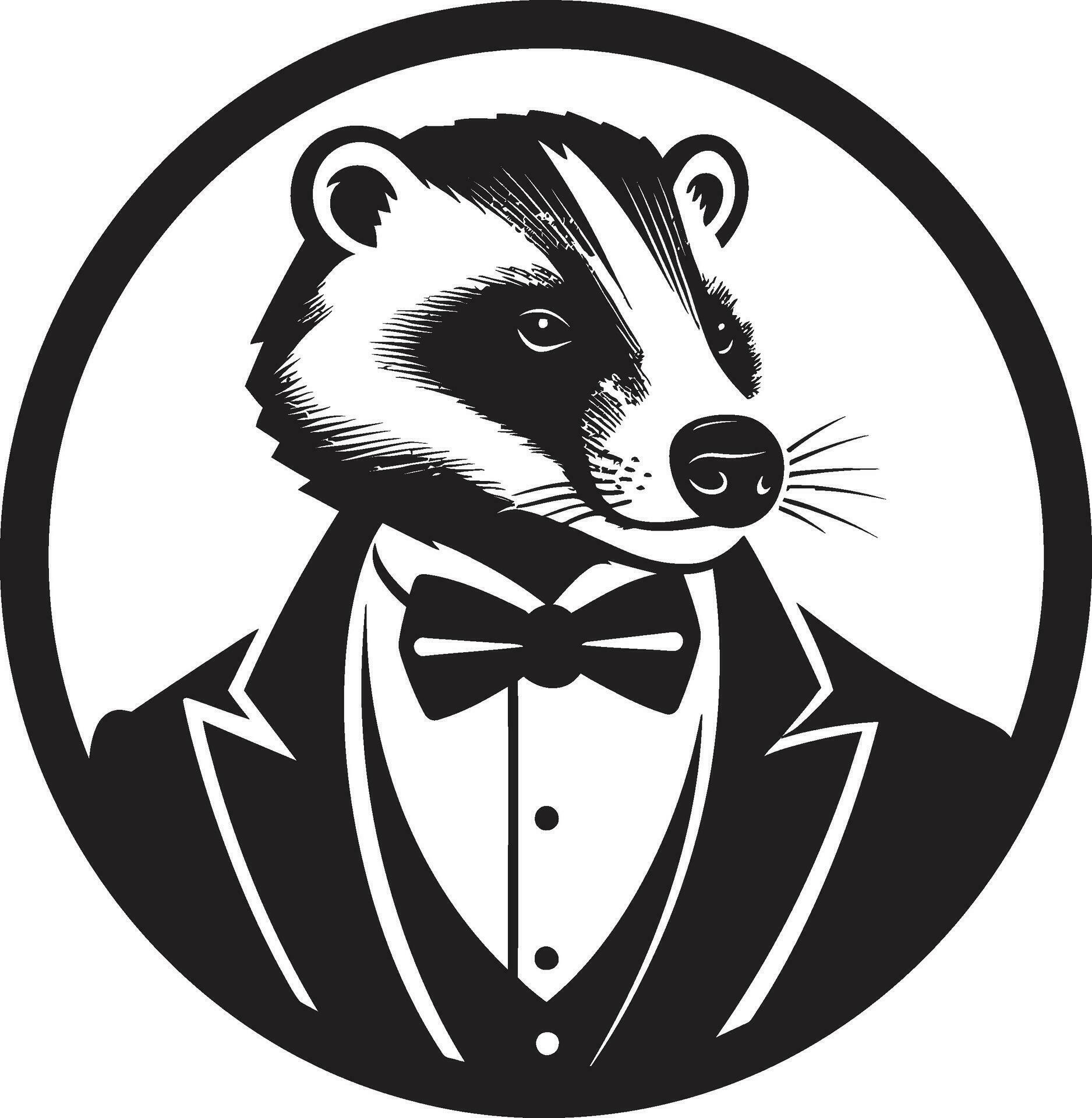 Tribal Badger Design Badger Crowned Heraldry 32752551 Vector Art at