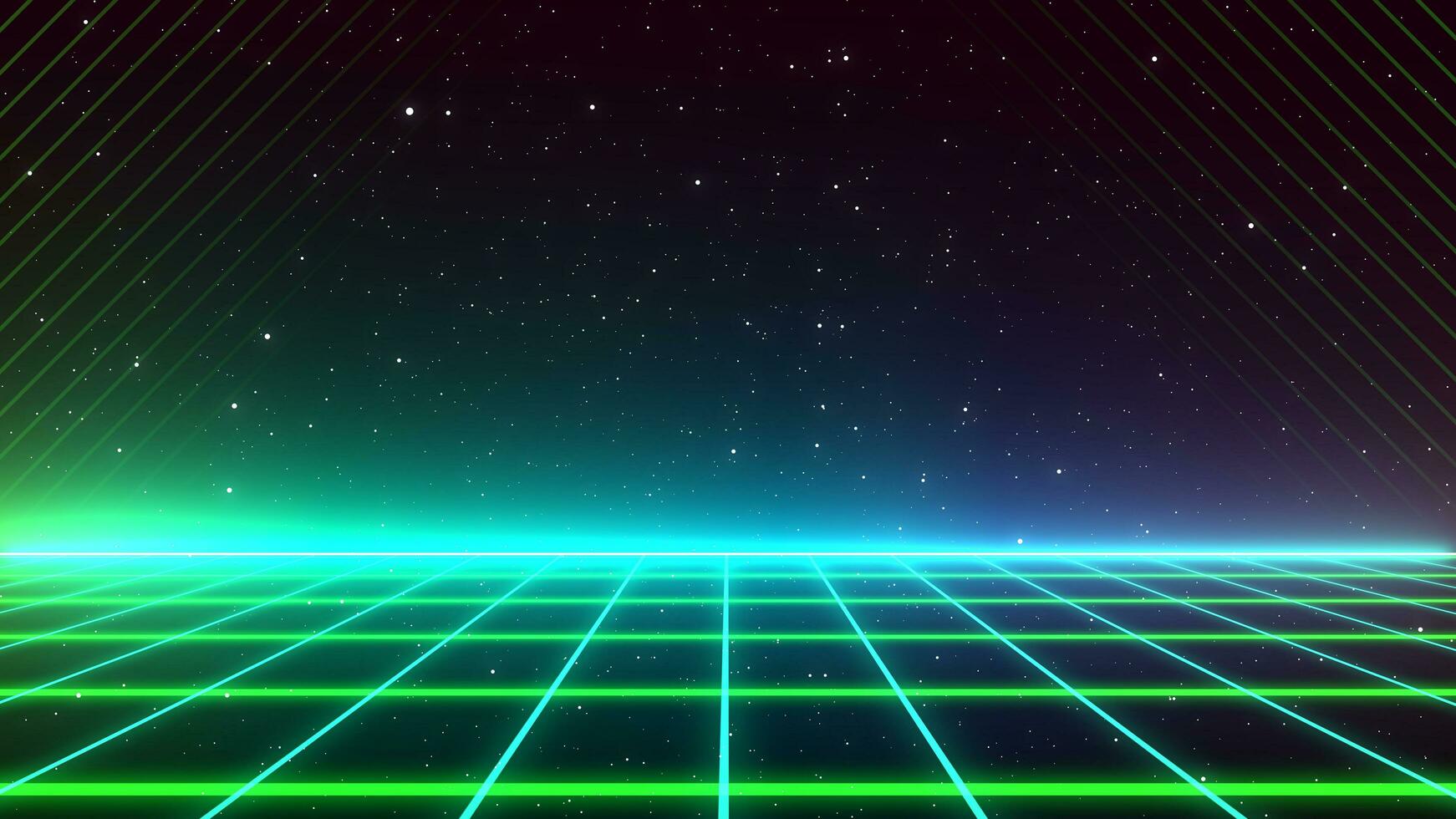 Retro style 80s-90s laser neon background. Futuristic Grid landscape. Digital Cyber Surface. Suitable for design in the style of the 1980s-1990s. 3D illustration photo