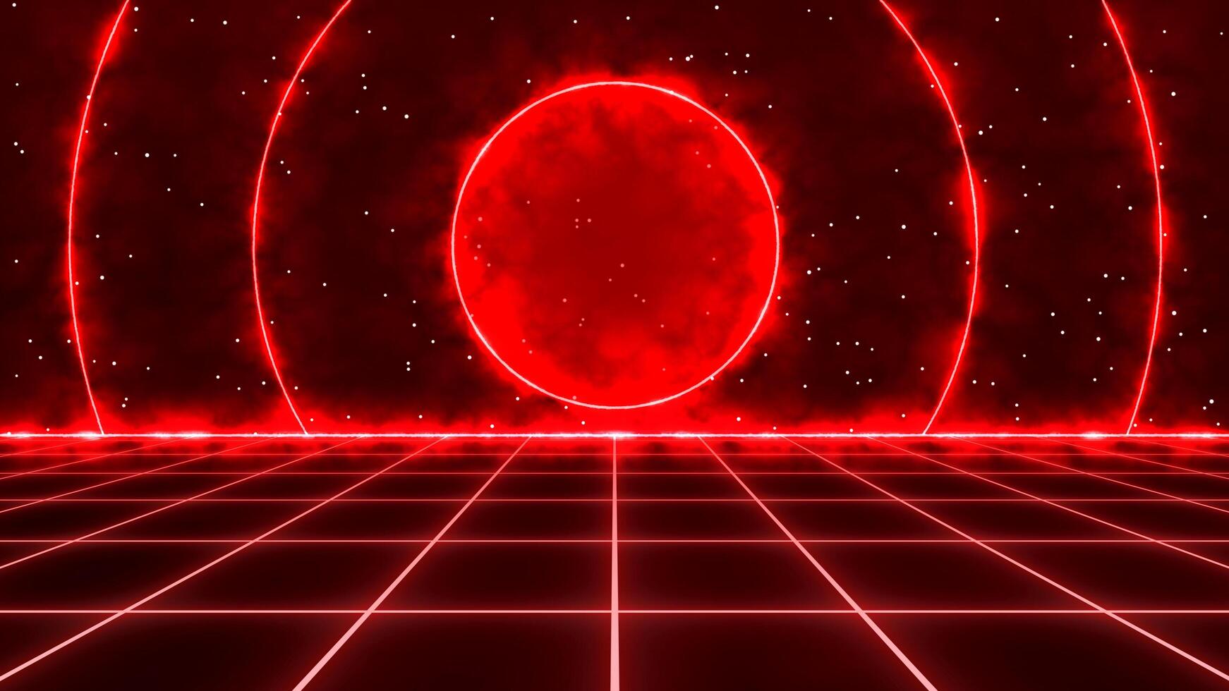 Retro style 80s-90s laser neon background. Futuristic Grid landscape. Digital Cyber Surface. Suitable for design in the style of the 1980s-1990s. 3D illustration photo