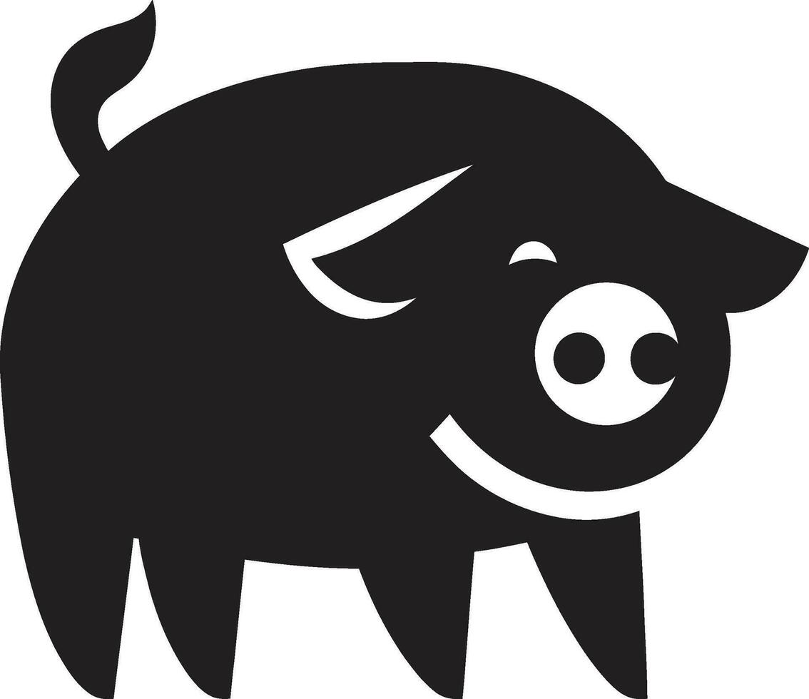 Elegant Pig Logo Concept Modern Pig Silhouette vector