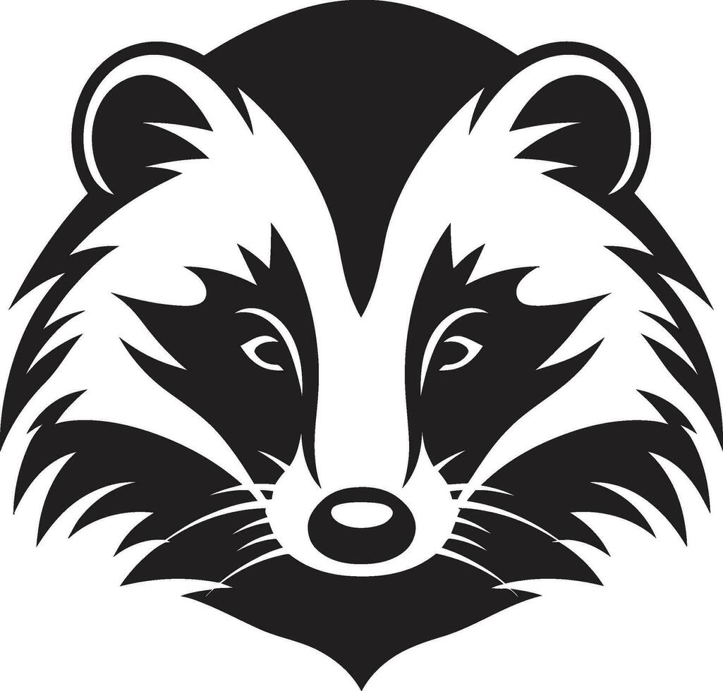 Fierce Badger Badge Badger Crest Design vector