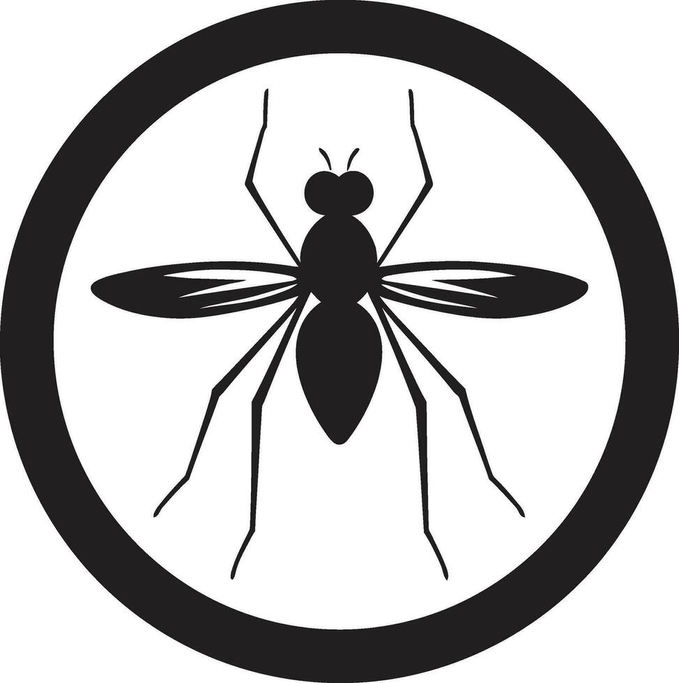 Artistic Mosquito Logo Detailed Mosquito Illustration vector