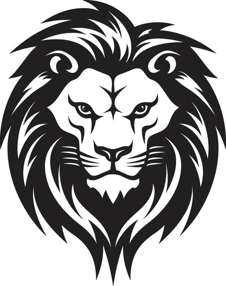 On the Prowl The Black Vector Lion Icon Savage Ruler A Lion Emblem Logo Design