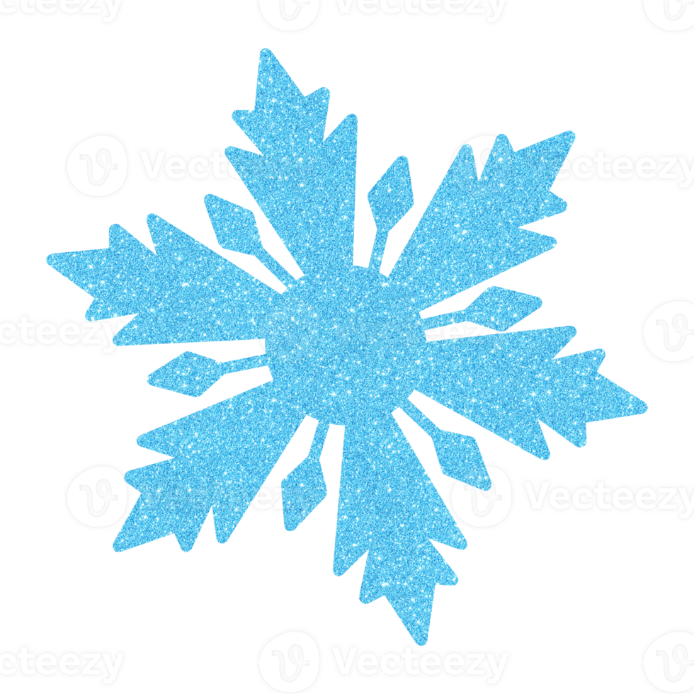 Blue Glittery Snowflake png
