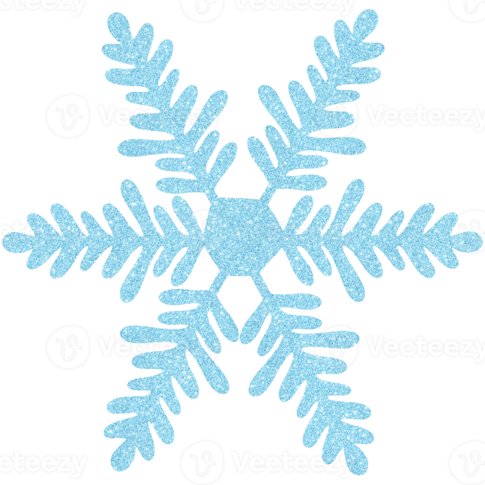 Blue Elegant Glitter Snowflake png