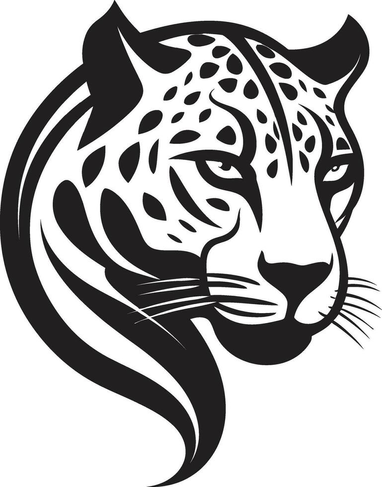 felino excelencia negro vector leopardo logo real rugido negro leopardo emblema en vector