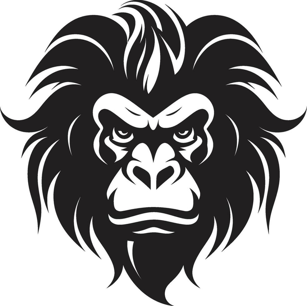 real babuino logo noble primate icono vector