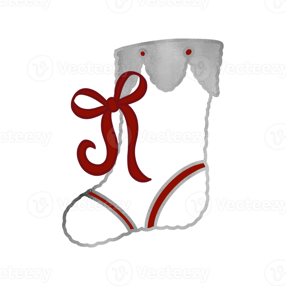 Silver Christmas Sock png