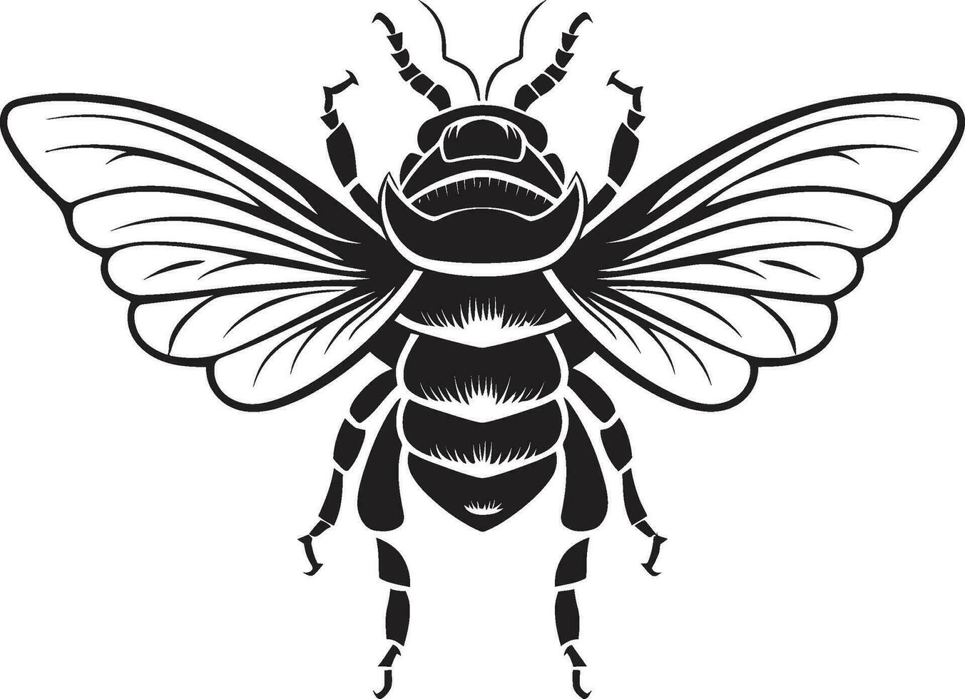 Sculpted Melody Black Cicada Logo in Monochrome Monochromatic Serenity Cicada Symbol in Natures Chorus vector