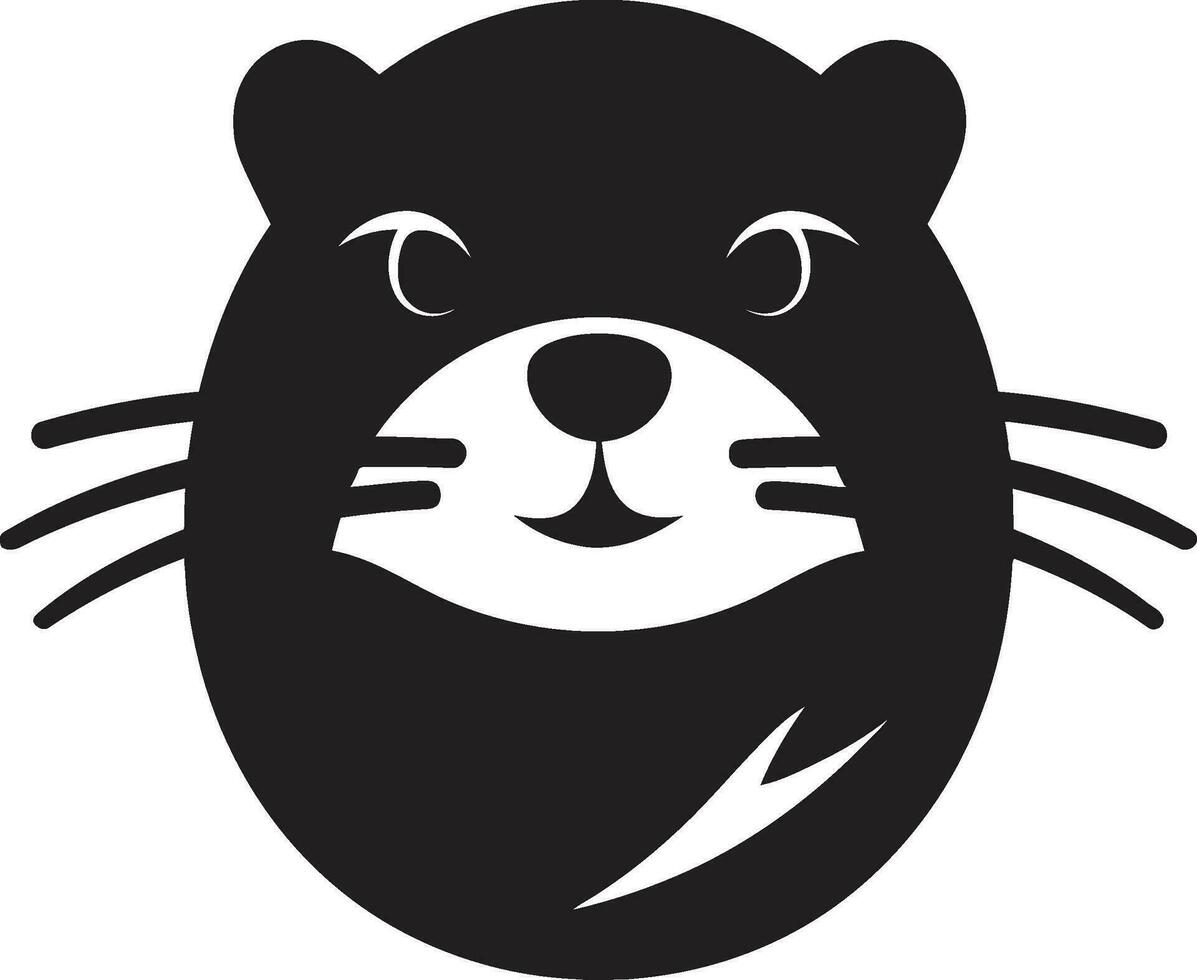 Beaver Head Monogram Beaver Crown Design vector
