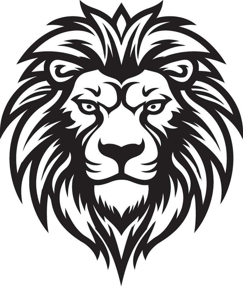 Elegant Authority Majestic Black Vector Lion Emblem Majestic Legacy The Roaring Power of Lion Icon