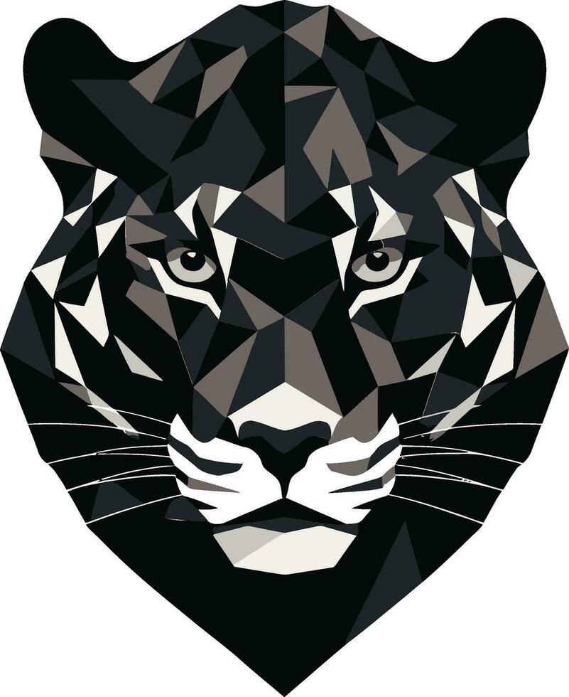 vector pantera negro leopardo emblema en vector salvaje belleza negro leopardo logo