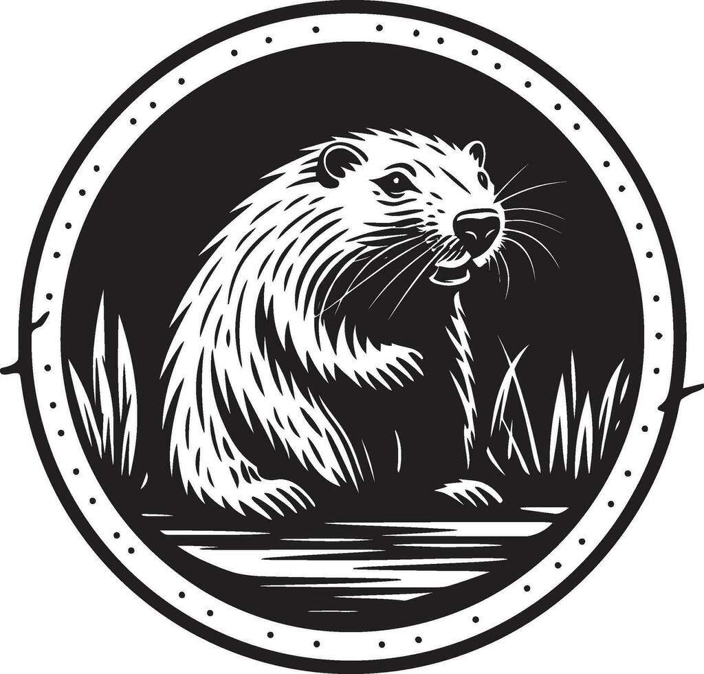 Beaver Tribal Mark Beaver Monarchy Seal vector