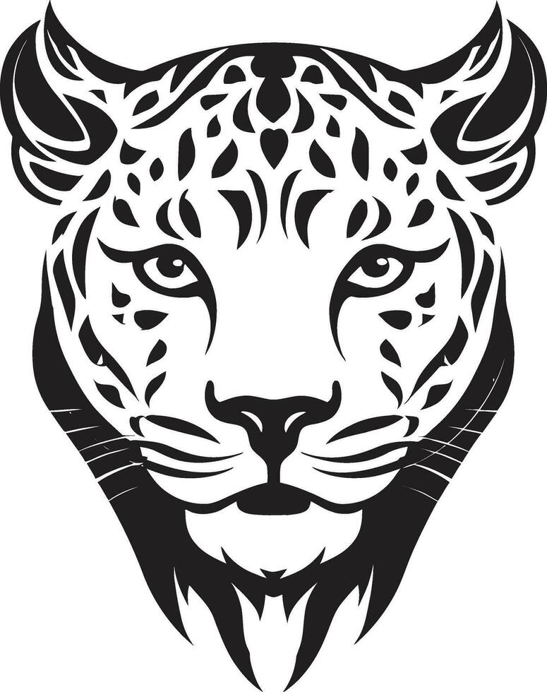 artístico pantera perfil pulcro y resumen leopardo diseño vector