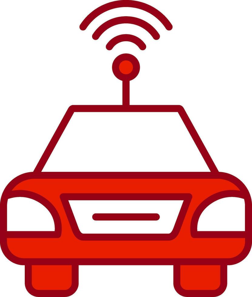 Autonomous Car Vector Icon