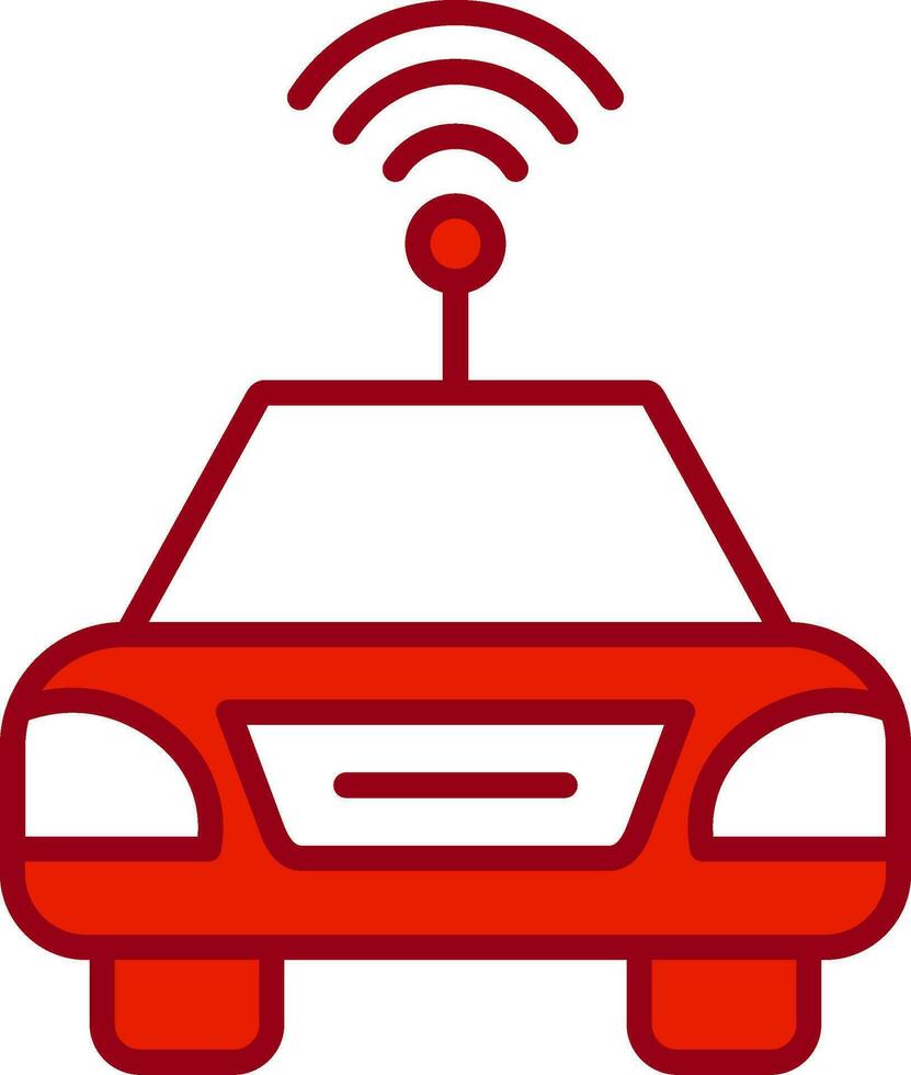 Autonomous Car Vector Icon