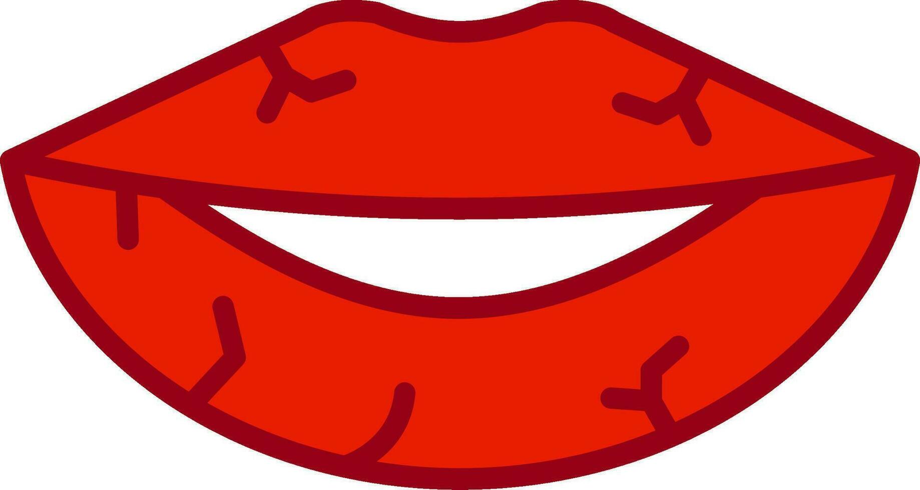 seco labios vector icono