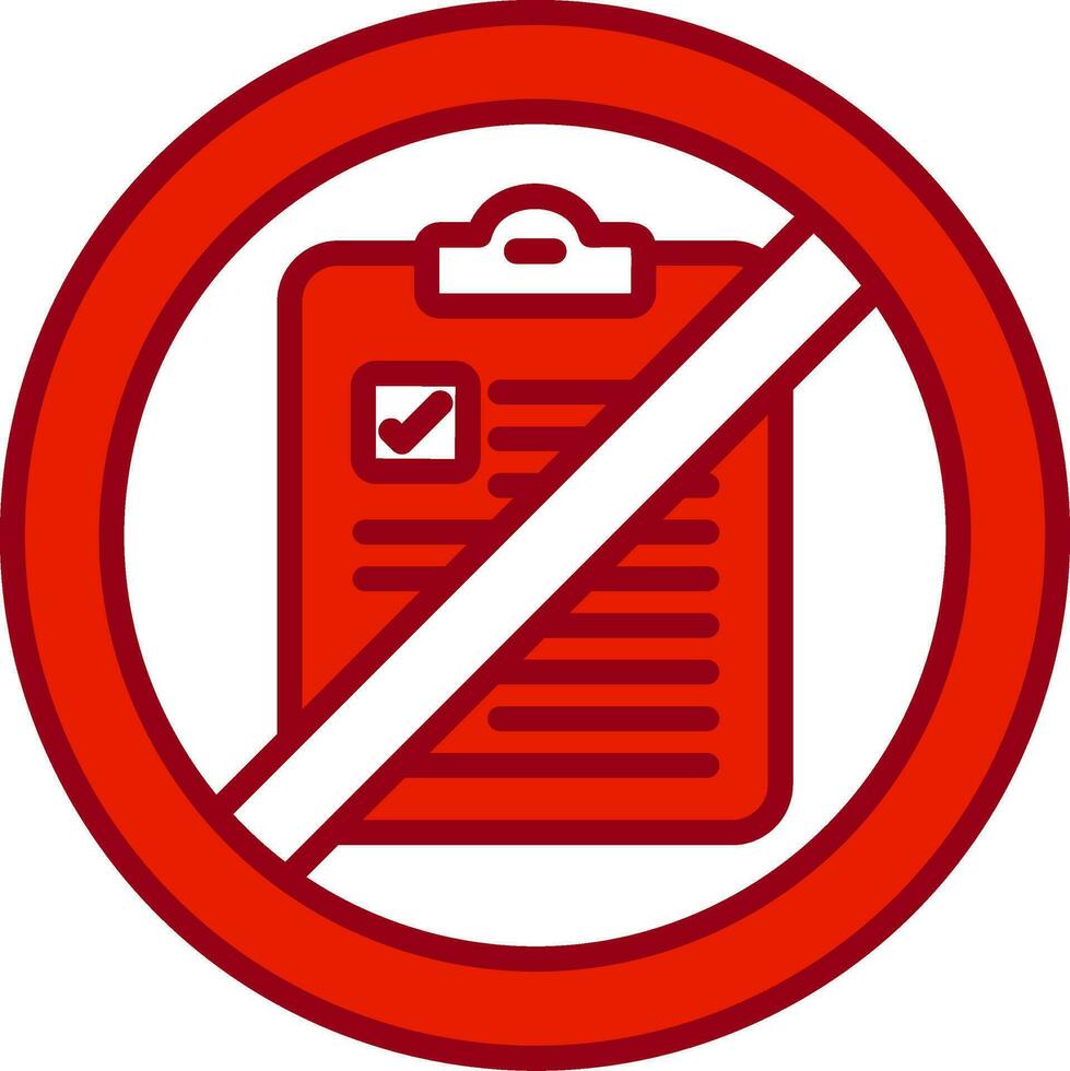Not Qualified Vector Icon