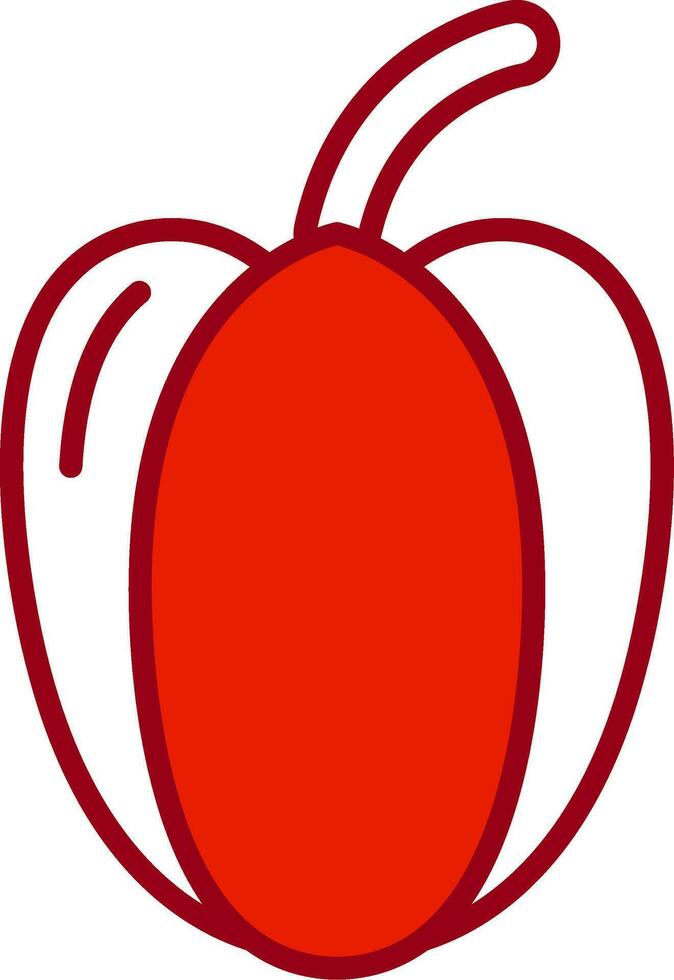 Red Pepper Vector Icon