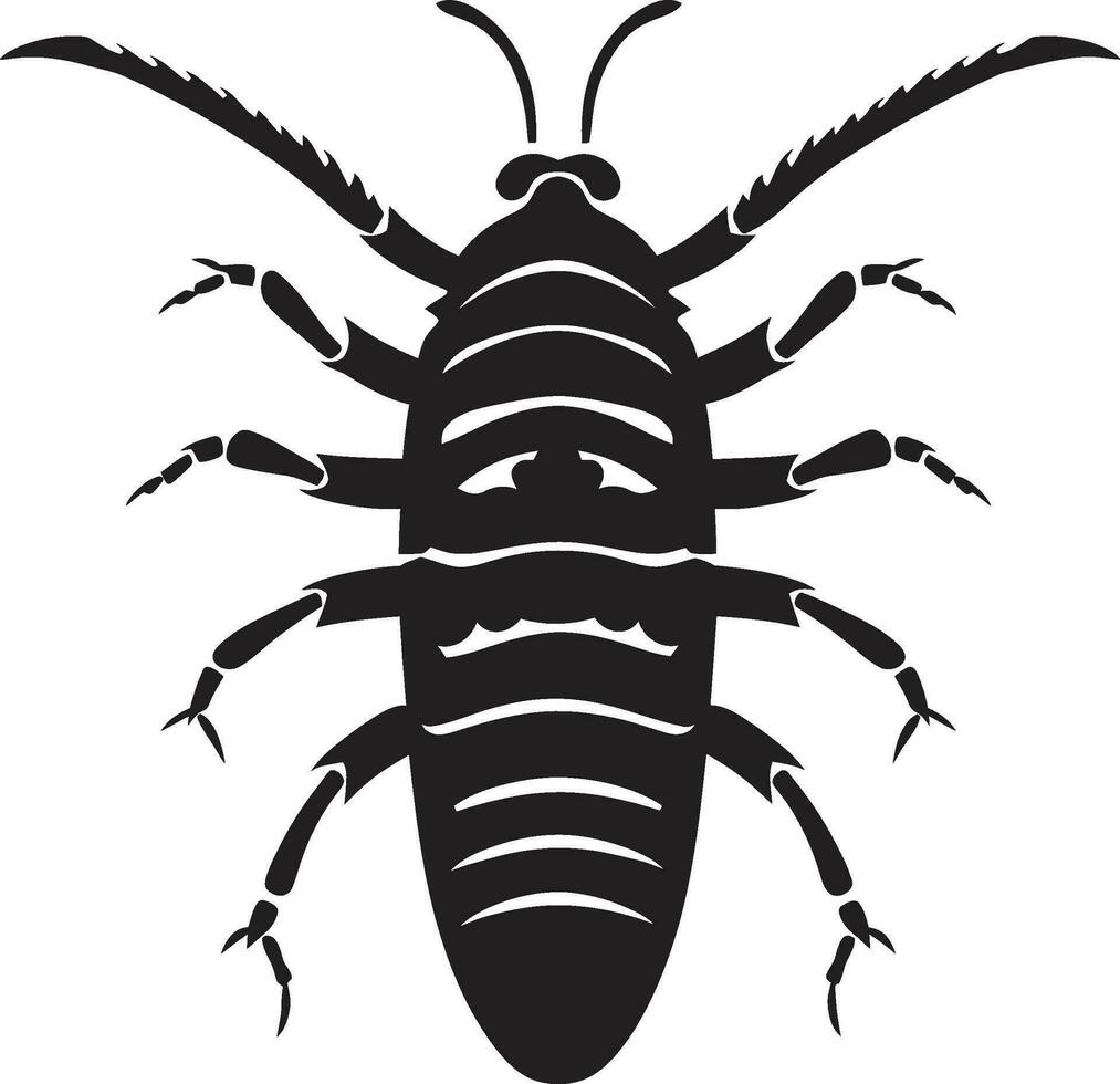 Inky Black Silhouette SilverStream Symbol Unique SilverFish Badge Onyx Oceanic Ovation vector