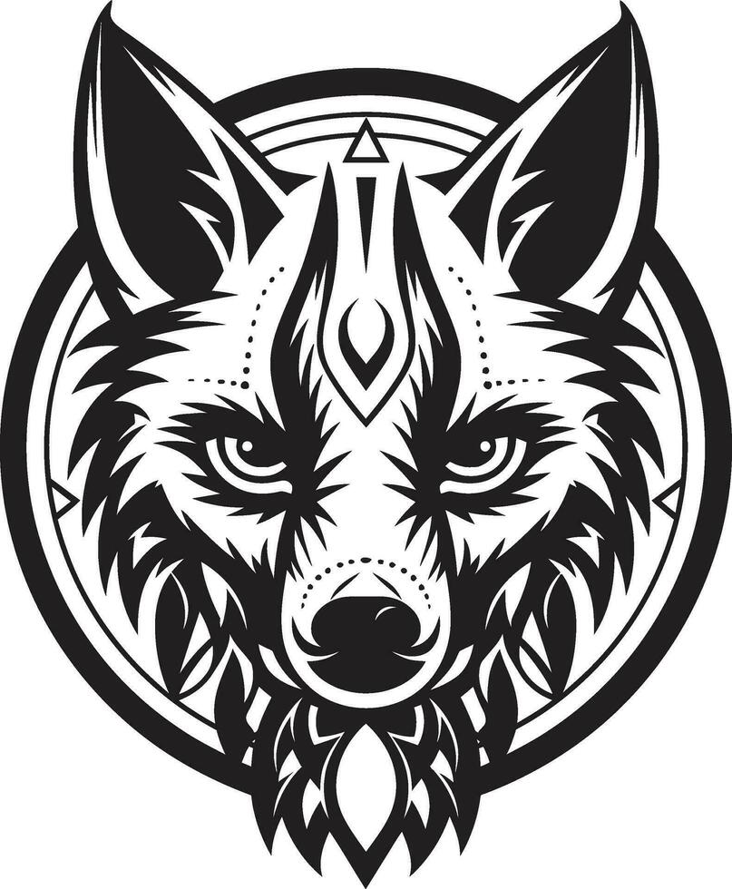 acecho con estilo moderno hiena icono elegante carnívoro en oscuridad logo diseño vector