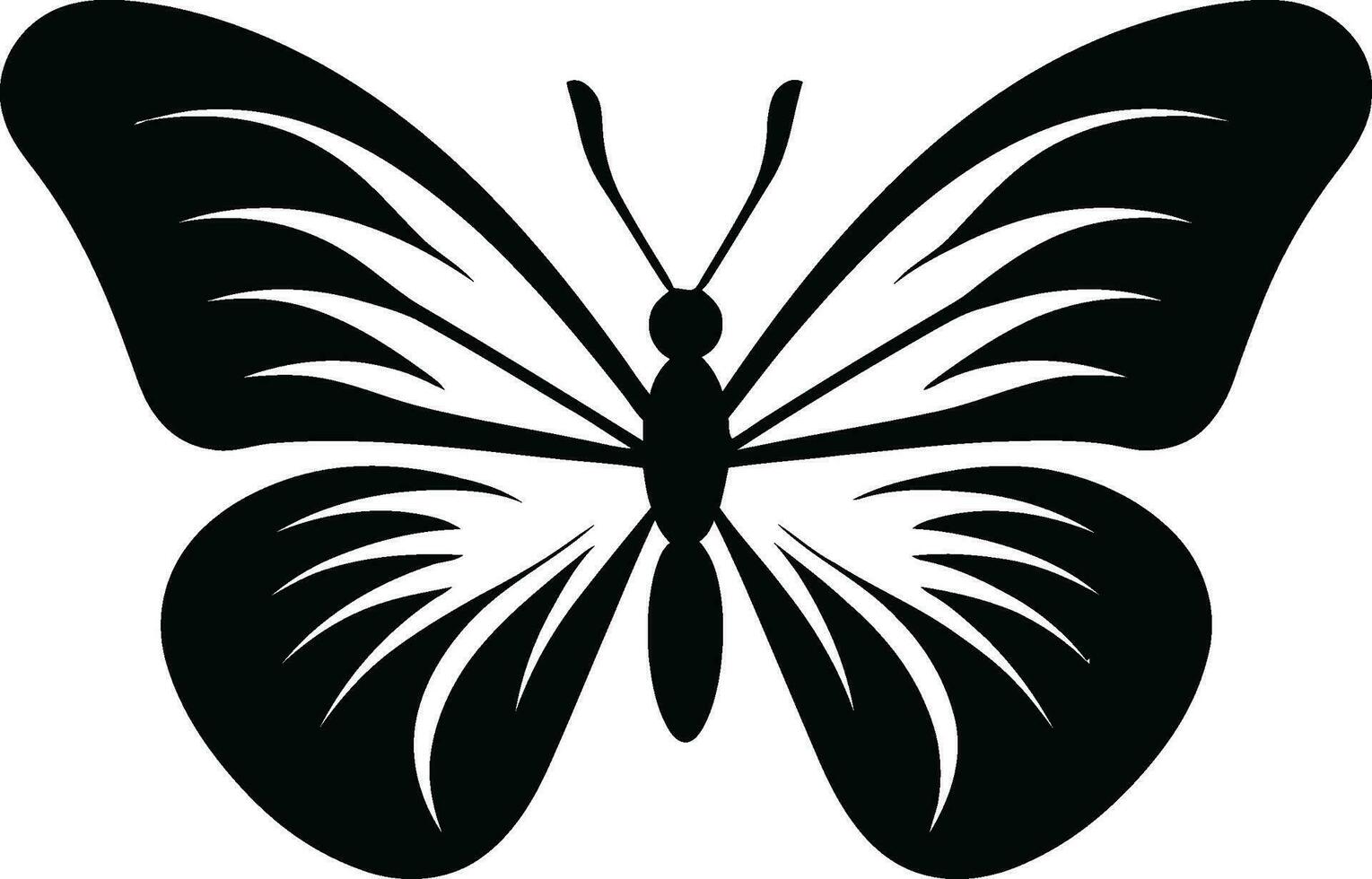 Winged Beauty Vector Charm Butterflys Elegance Dark Delight Emblem
