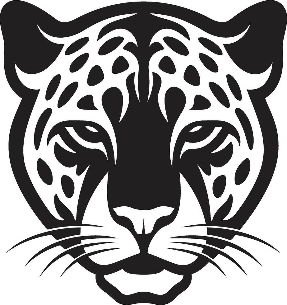 Stalking Excellence Black Leopard Emblem in Vector Fierce Elegance Black Vector Leopard Logo