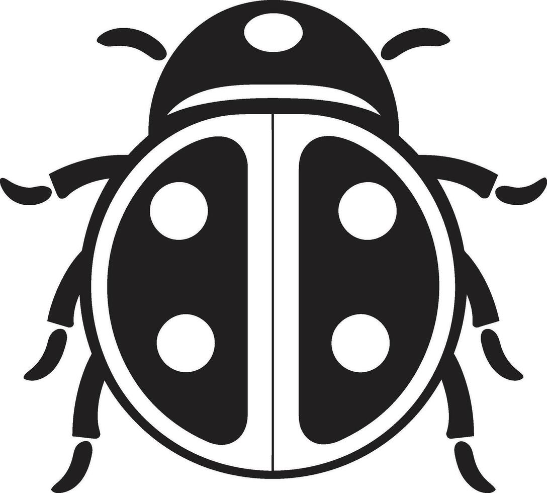 Icon of Grace Abstract Ladybug Design Vectorized Elegance Black Ladybug Icon vector