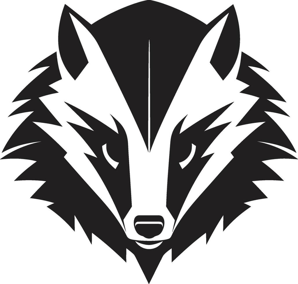 Badger Kingdom Emblem Badger Dynasty Seal vector