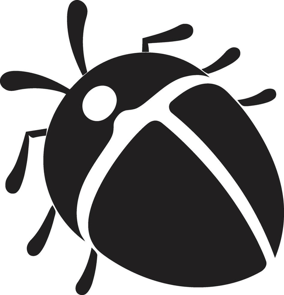 Geometric Emblem of Beauty in Black Simplicity of the Crawler Delights Majesty in Black and White vector