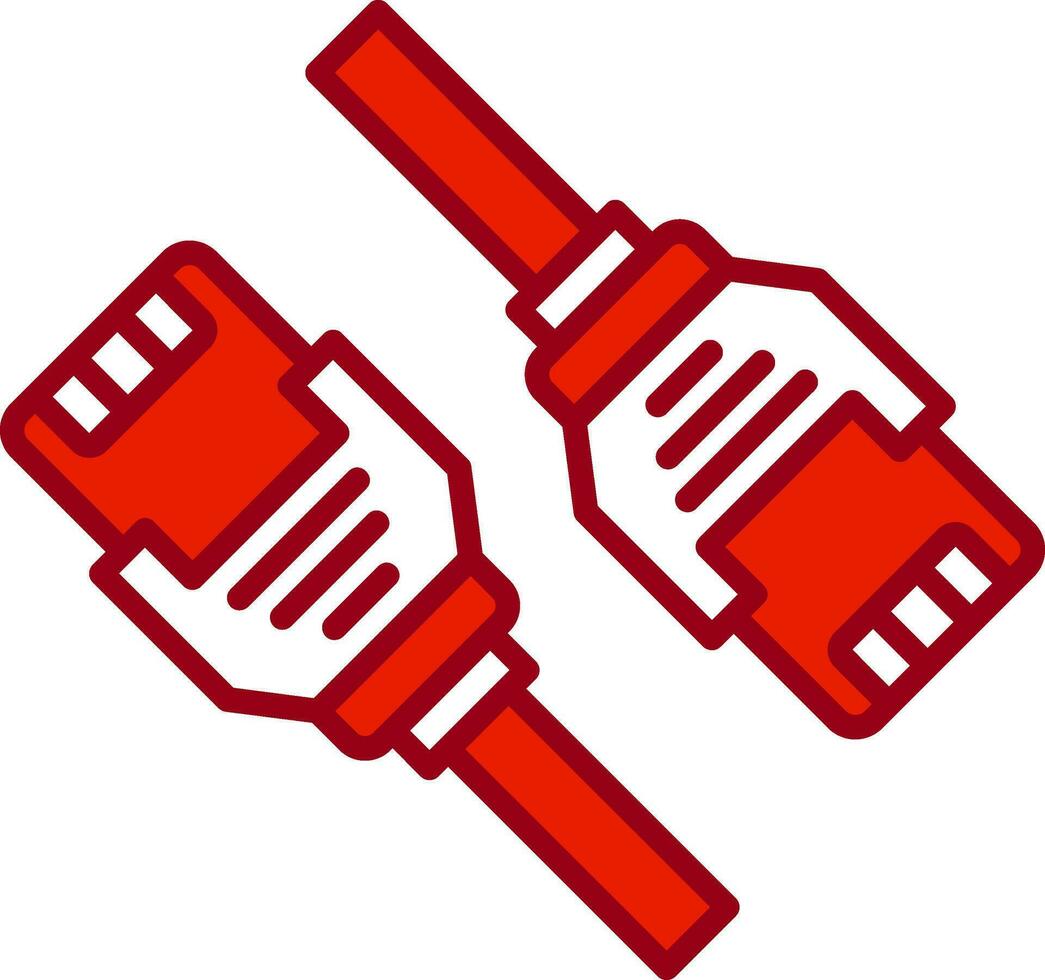red cable vector icono