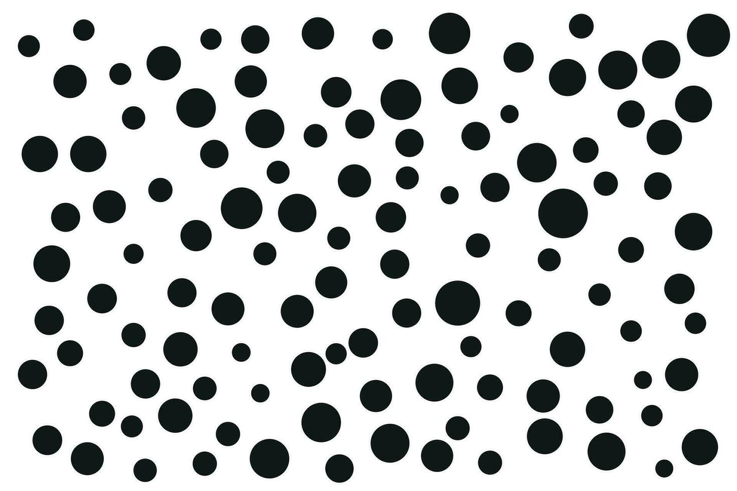 black polka dot pattern on random white background vector