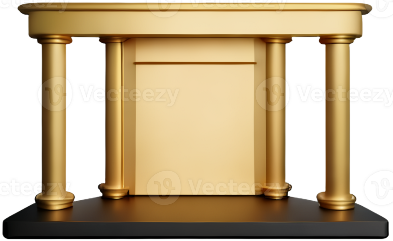 Ai generated Christmas and new year 3D scene golden podium for product display png