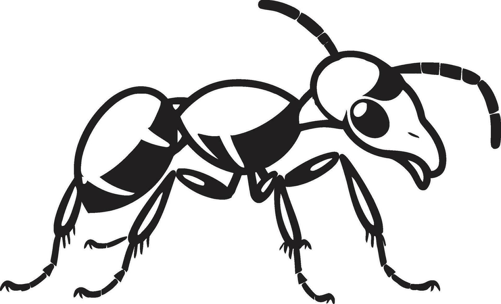 Sleek Black Vector Ant Icon Timeless Logo Bold and Beautiful Black Ant Vector Emblem
