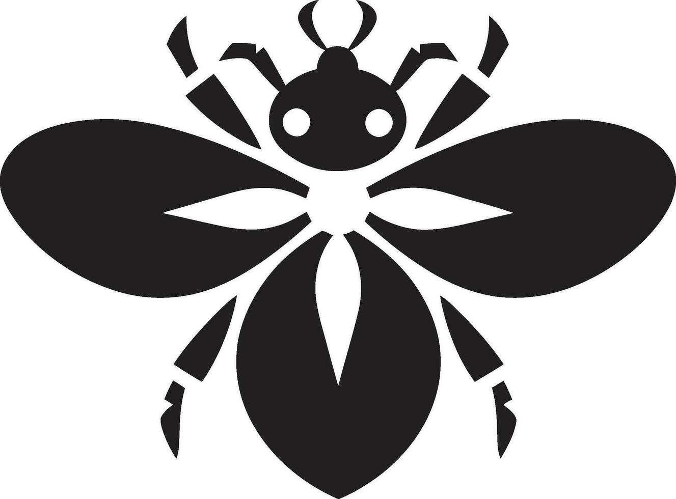Nocturnal Majesty Monochrome Ladybug Profile Silhouette of a Crawling Insect vector