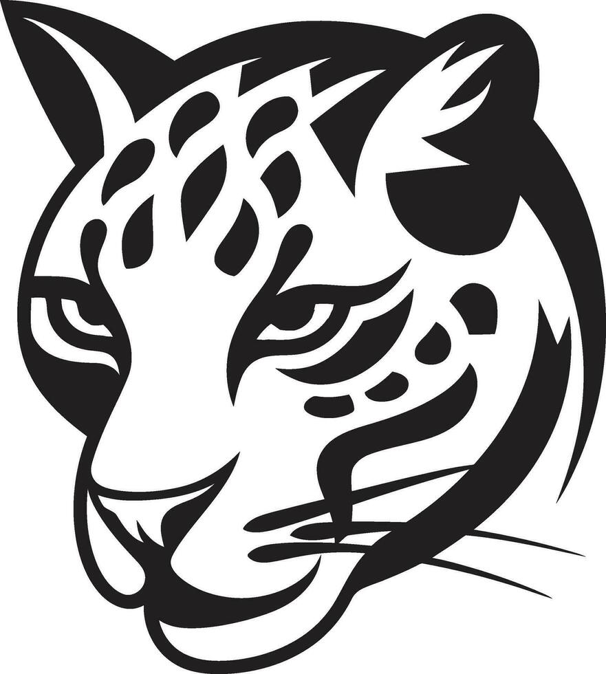 Mystic Spots Vector Ocelot Symbol Silent Predator Ocelot Logo in Black