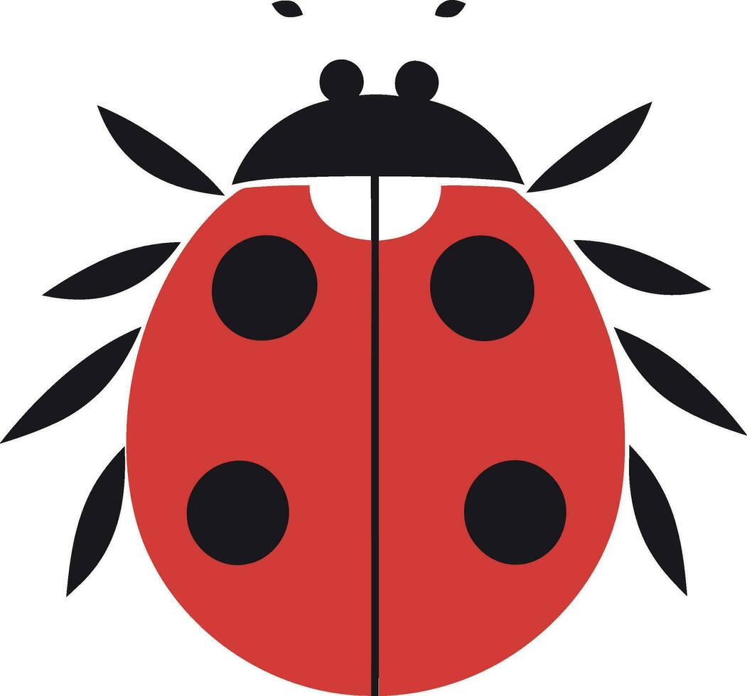 Intricate Silhouette Ladybug Badge of Beauty Classic Marvel in Shadows Ladybug Insignia vector