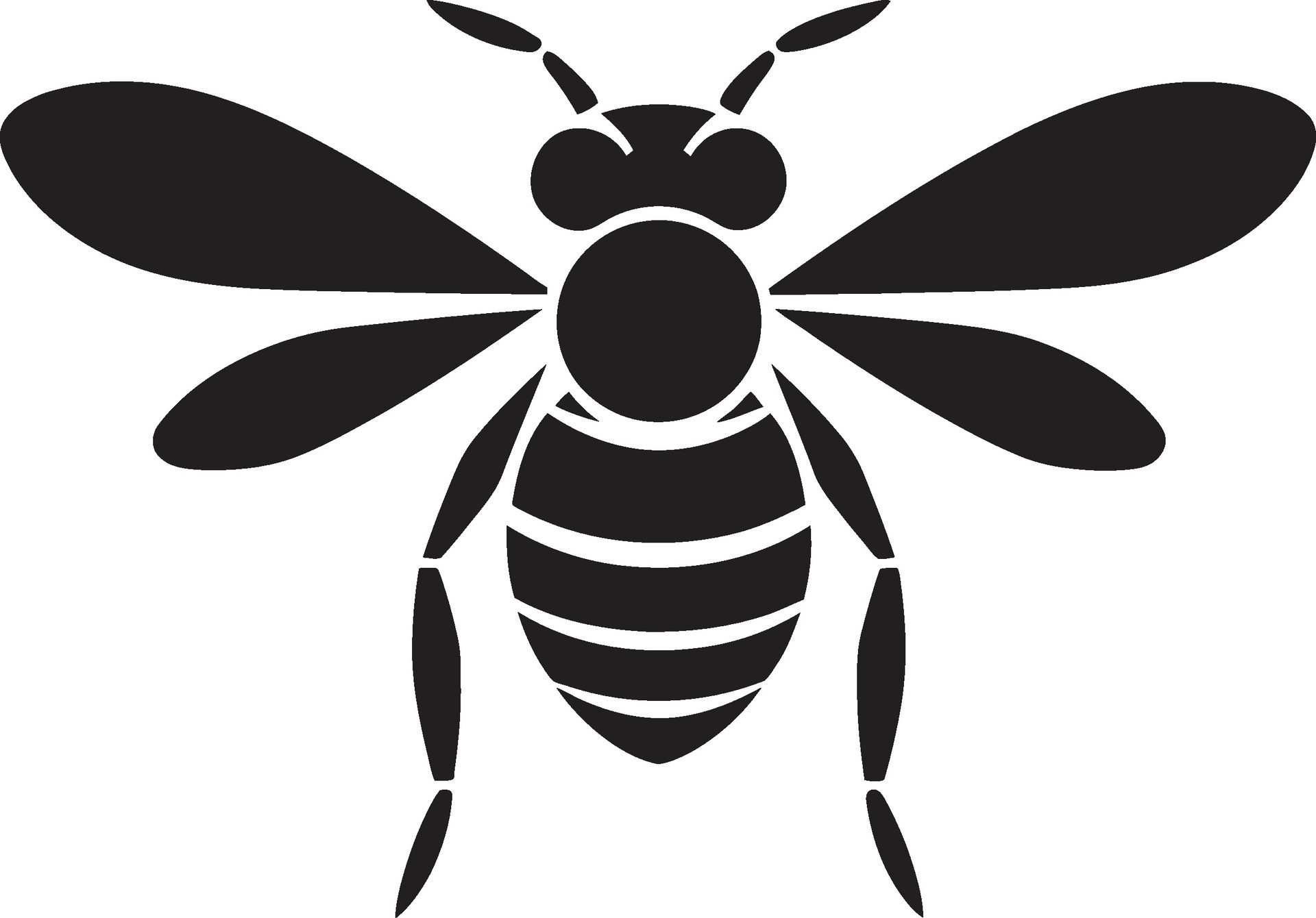 Graceful Hornet Head Icon Geometric Appeal Stinging Flight in Vector