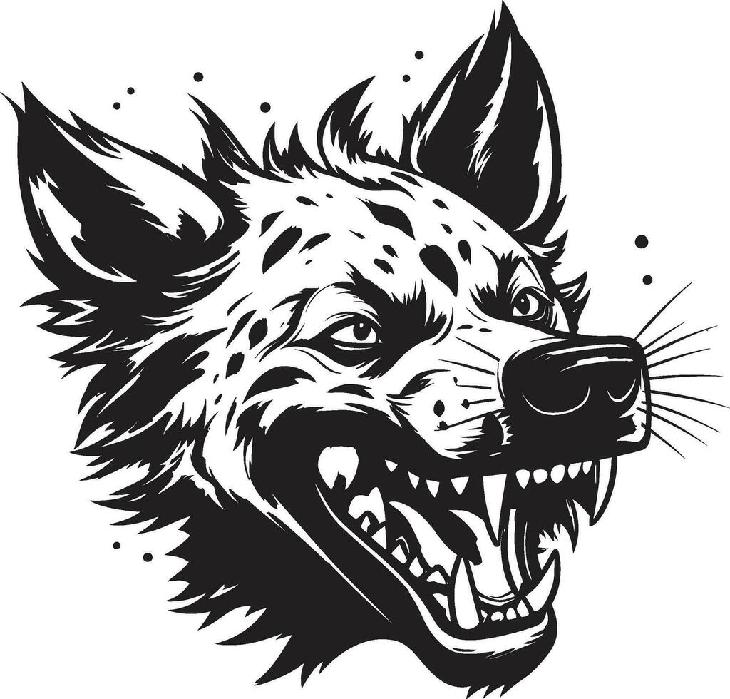 Minimalistic Sneaky Carnivore Stealthy Branding Hyenas Fur and Paw Prints vector
