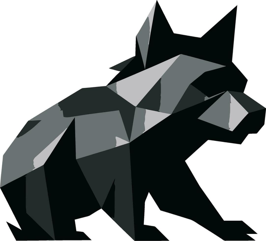 Silhouette of a Sneaky Scavenger Buzzing with Style Modern Hyena Icon vector