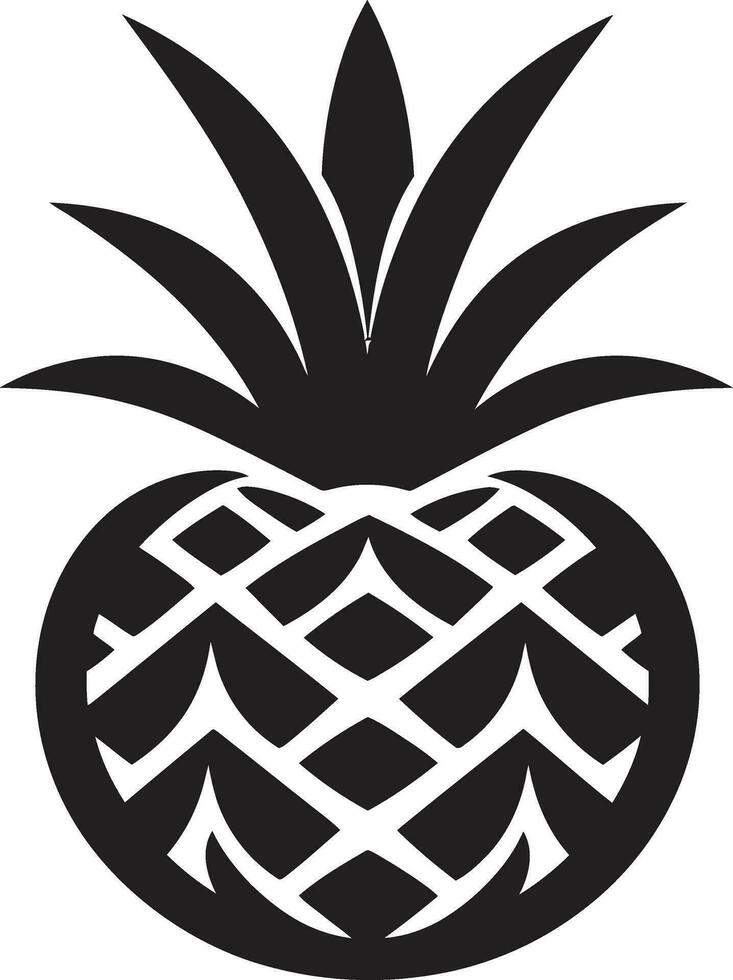 Noir Pineapple Badge Contemporary Pineapple Graphic vector