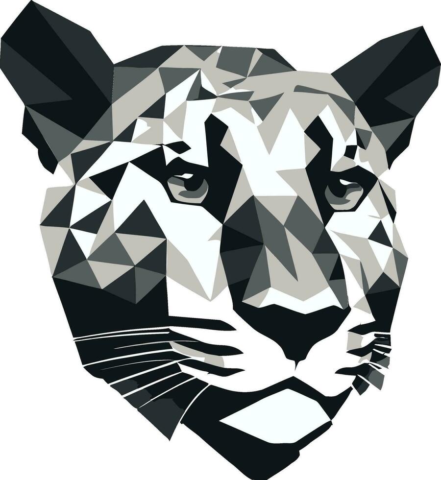 Elegance in the Wild Black Leopard Icon Vector Panther Black Leopard Emblem in Vector