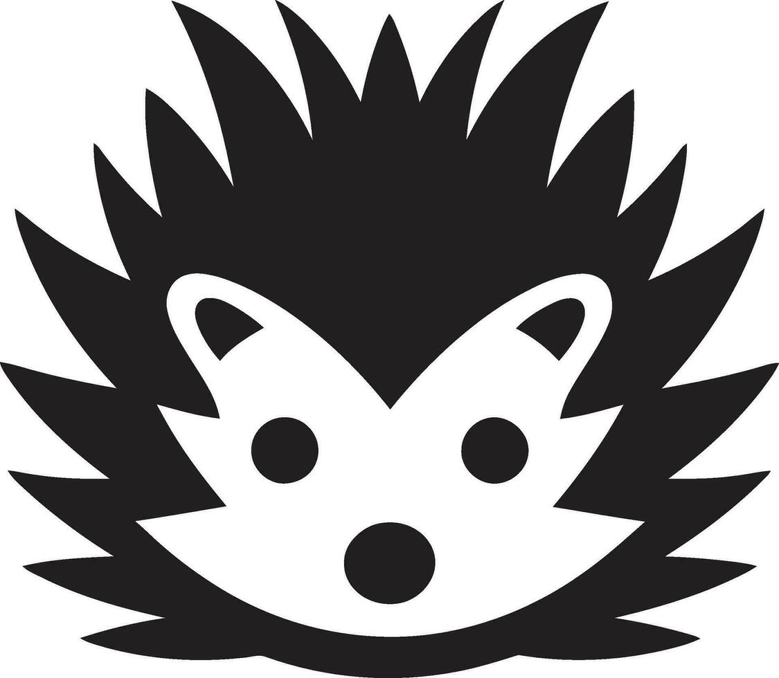 Hedgehogs Quills in Vector Form Abstract Spiny Artistry in Black