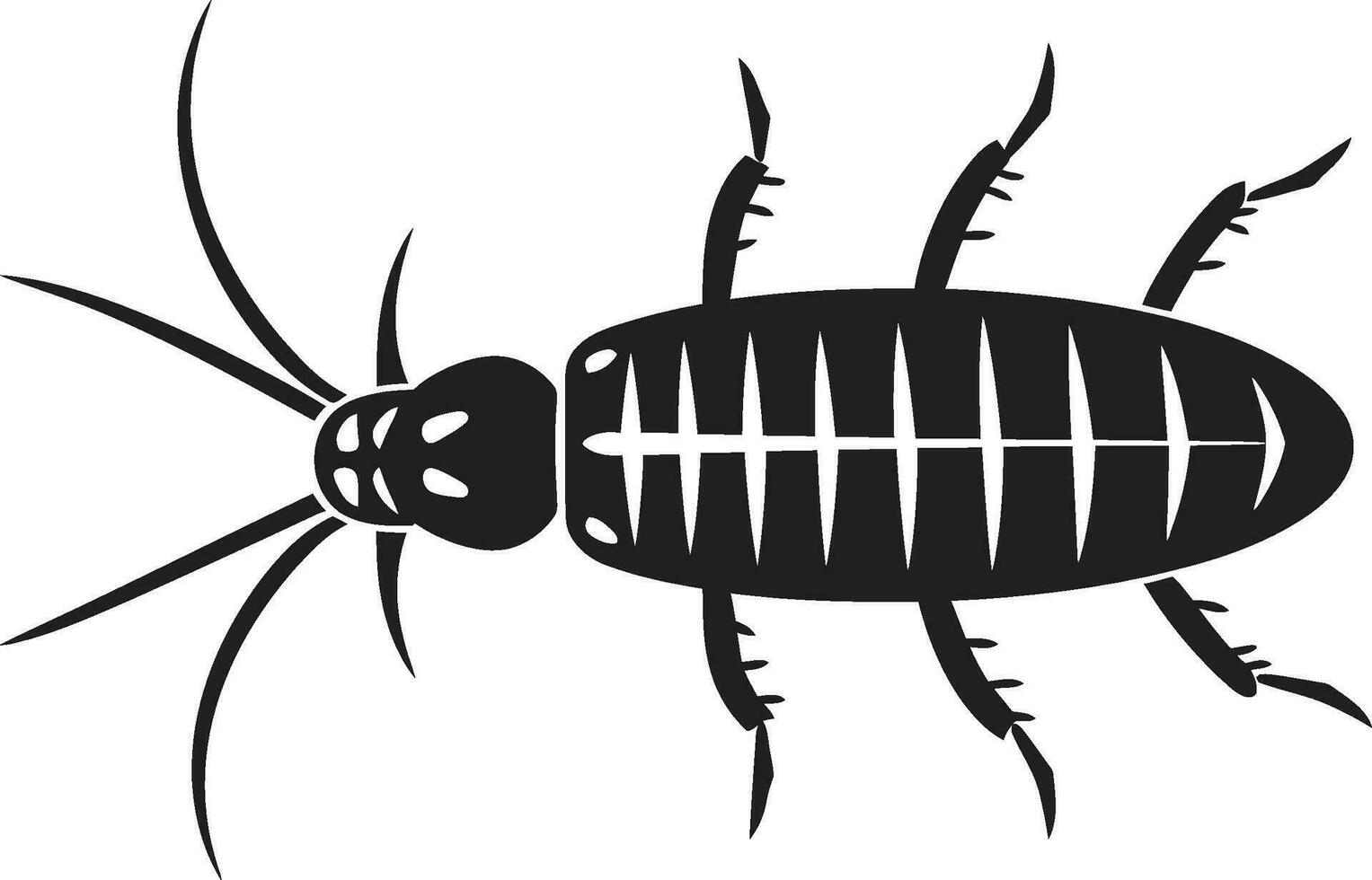 Silverfish Graphic Mark Delicate Silverfish Badge vector