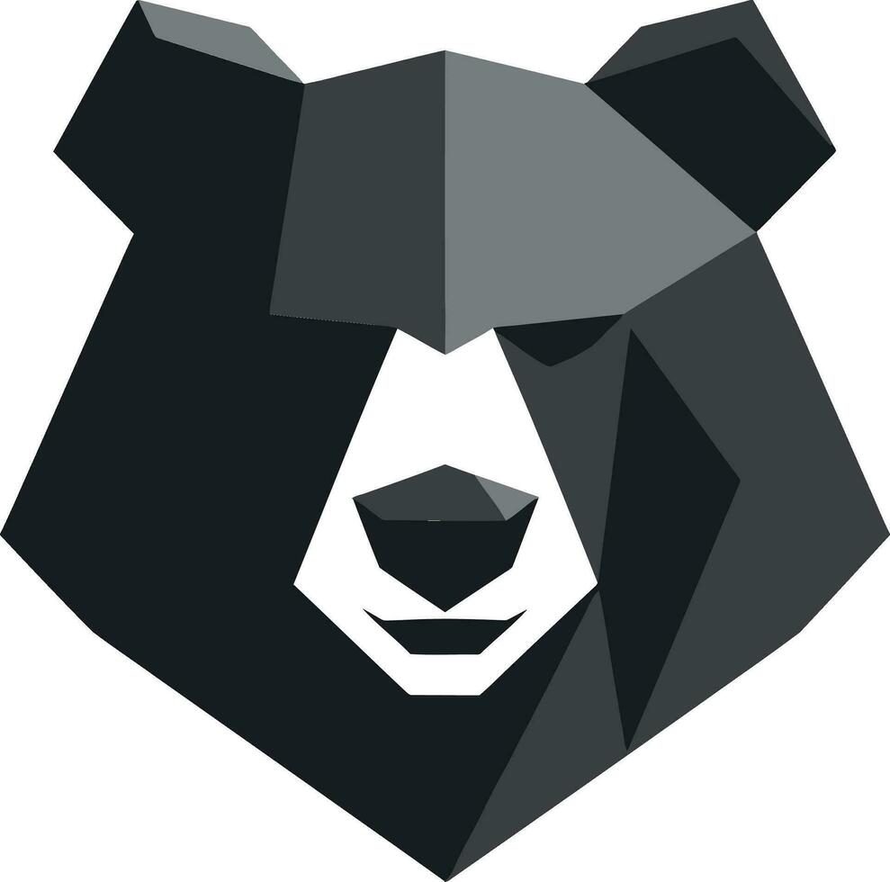 oso coronado emblema oso soberano sello vector