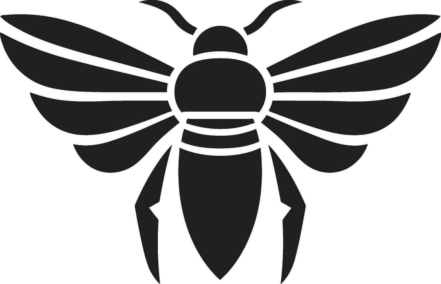 Intricate Artistry Black Cicada Emblems Detailed Wings Wildlife Symphony Cicada Icon in Monochromes Beauty vector