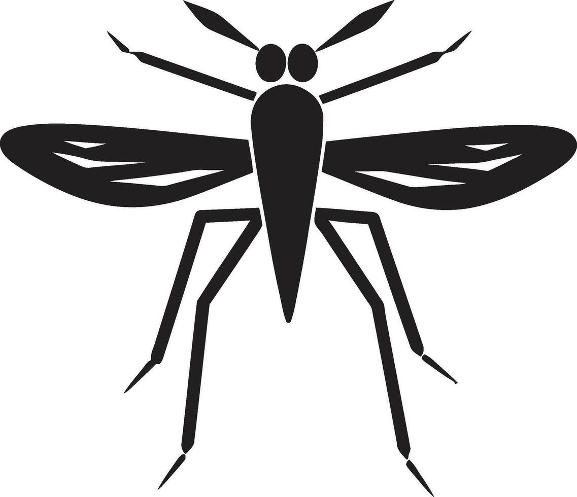 Black and White Mosquito Icon Mosquito Symbolic Artwork vector