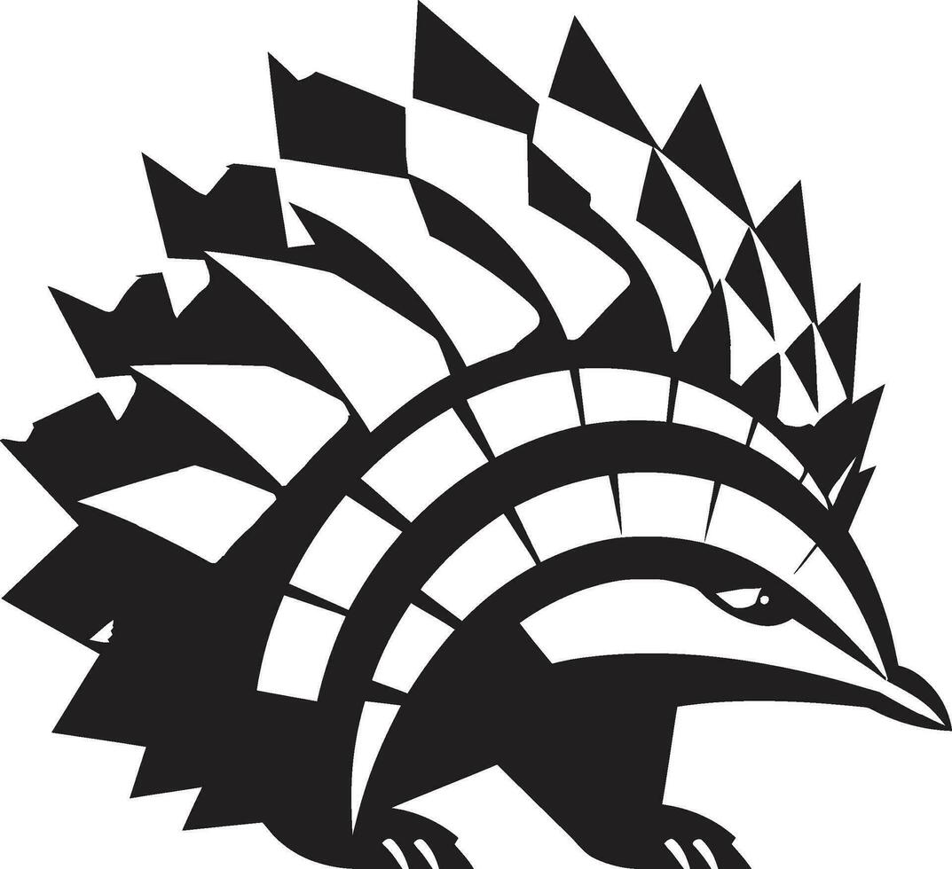Elegance in the Dark Black Armadillo Logo Black Armadillo Vector A Symbol of Strength