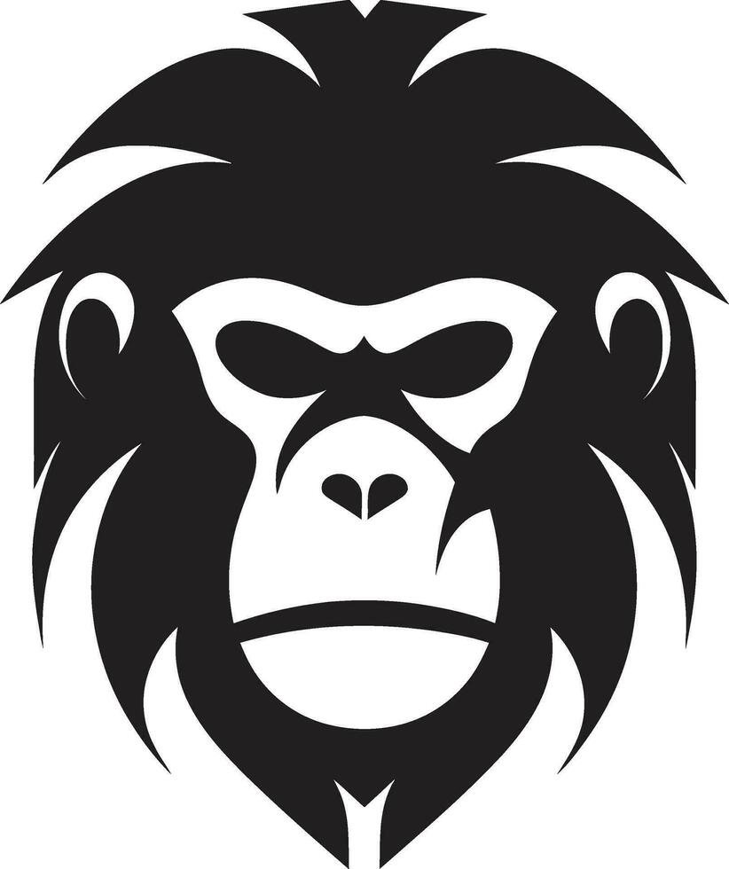 Baboon Head Monogram Baboon Coat of Arms vector
